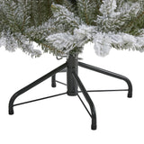 5’ Flocked West Virginia Spruce Artificial Christmas Tree with 200 Clear Lights and 604 Bendable Branches