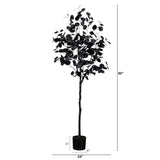 5' Artificial Halloween Black Eucalyptus Tree
