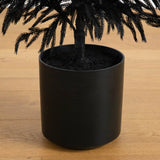 5' Artificial Halloween Real Touch Black Norfolk Pine Christmas Tree with Natural Look