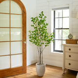 5' Artificial Heart Shaped Ficus Leaf Tree