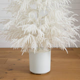 5' Artificial Real Touch White Norfolk Island Pine Christmas Tree with Natural Look