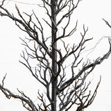 5' Pre-Lit Artificial Halloween Black Spooky Twig Tree with 200 Orange & Purple Copper Wire String LED Lights