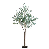 5’ Lighted Artificial Fruiting Olive Tree with 200 Warm White LED Lights
