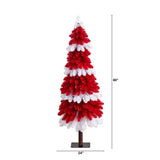 5' Pre-Lit Artificial Peppermint Christmas Tree with 150 Microdot LED Lights