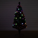 5' Pre-Lit Fiber Optic Artificial Christmas Tree with 60 Colorful Star-Shaped LED Lights