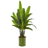 5’ Traveler's Palm Artificial Tree in Metal Planter