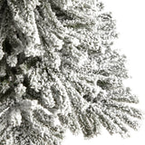 5' Winter Flocked Leaning Christmas Tree Pre-Lit