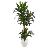 5’ Yucca Artificial Plant in White Planter