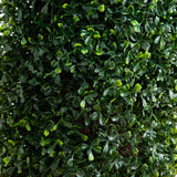 50” Boxwood Topiary with Gray Cylindrical Planter UV Resistant (Indoor/Outdoor)