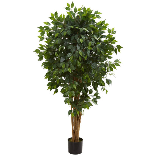 5.5’ Artificial Ficus Tree Bunched Trunks