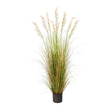5.5’ Plum Grass Artificial Plant with Multicolored Grass