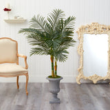 57” Golden Cane Artificial Palm Tree in Decorative Urn