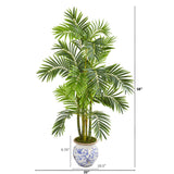 58” Areca Palm Artificial Tree in Floral Planter