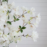 6’ Artificial Cherry Blossom Tree with White Decorative Planter
