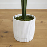 6’ Artificial Paradise Palm with White Decorative Planter