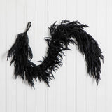 6' Artificial Real Touch Halloween Black Norfolk Island Pine Garland with Natural Look