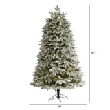 6’ Flocked Colorado Mountain Fir Artificial Christmas Tree