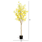 6' Artificial Forsythia Tree