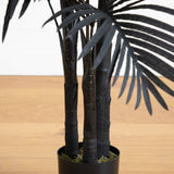 6' Artificial Halloween Black Golden Cane Tree
