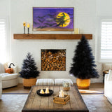 6' Artificial Halloween Black Pampas Grass Christmas Tree