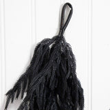 6' Artificial Real Touch Halloween Black Norfolk Island Pine Garland with Natural Look