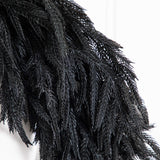 6' Artificial Real Touch Halloween Black Norfolk Island Pine Garland with Natural Look