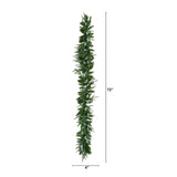 6' Pre-Lit Artificial Luxembourg Pine Christmas Garland with 35 Multicolored Traditional Bulb LED Lights
