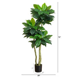 6' UV Resistant Artificial Bird Nest Fern Tree (Indoor/Outdoor)