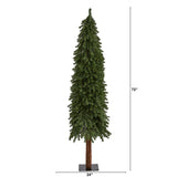 6’ Grand Alpine Artificial Christmas Tree with 601 Bendable Branches on Natural Trunk