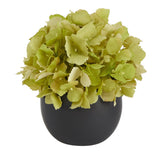 6” Hydrangea Artificial Arrangement in Decorative Vase