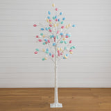 6' Pre-Lit Artificial Easter Twig Tree with 96 Egg Shaped LED Ornaments