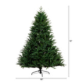6’ Pre-Lit Artificial Edmonton Fir Light Show Memory Shape Christmas Tree with Instant Connect Technology and 300 Color Changing LED Lights