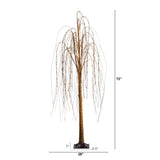 6’ Pre-Lit Artificial Willow Tree with 160 Warm White LED Lights