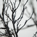 6’ Pre-Lit Halloween Black Twig Artificial Tree with 300 Orange & Purple LED Lights