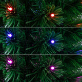 6' Slim Pre-Lit Fiber Optic Artificial Christmas Tree with 282 Colorful LED Lights