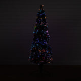 6' Slim Pre-Lit Fiber Optic Artificial Christmas Tree with 282 Colorful LED Lights