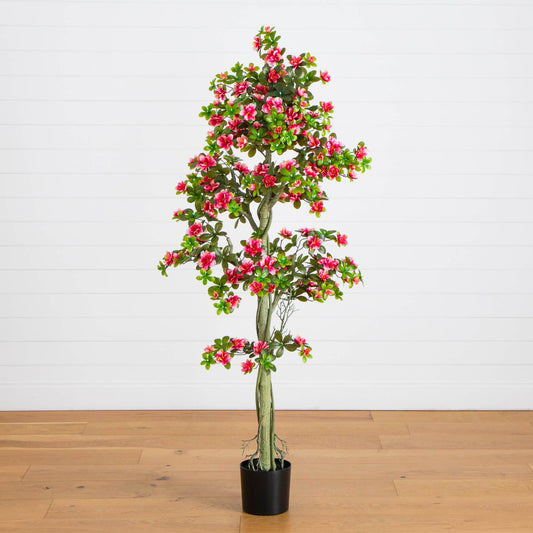 6' UV Resistant Artificial Azalea Tree (Indoor/Outdoor)
