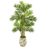 61” Areca Palm Artificial Tree in Floral Planter