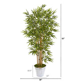 62” Bamboo Artificial Tree in Tin Bucket