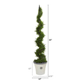 64” Cypress Artificial Spiral Tree in Decorative Planter