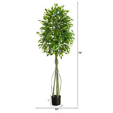 6.5' UV Resistant Artificial Ficus Tree (Indoor/Outdoor)