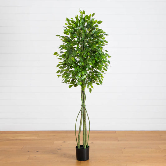 6.5' UV Resistant Artificial Ficus Tree (Indoor/Outdoor)