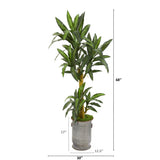 68” Yucca Artificial Plant in Copper Trimmed Metal Planter