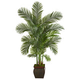 69” Areca Palm Artificial Tree in Decorative Copper Planter
