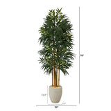 69” Phoenix Palm Artificial tree in White Planter with Stand
