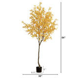 7’ Autumn Maple Artificial Fall Tree