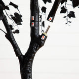 7' Artificial Halloween Black Maple Tree