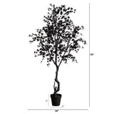7' Artificial Halloween Black Maple Tree