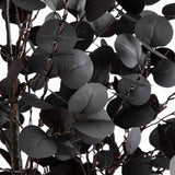 7' Pre-Lit Artificial Halloween Black Eucalyptus Tree with 420 Orange & Purple LED Lights