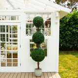 7' UV Resistant Artificial Triple Ball Boxwood Topiary Tree (Indoor/Outdoor)